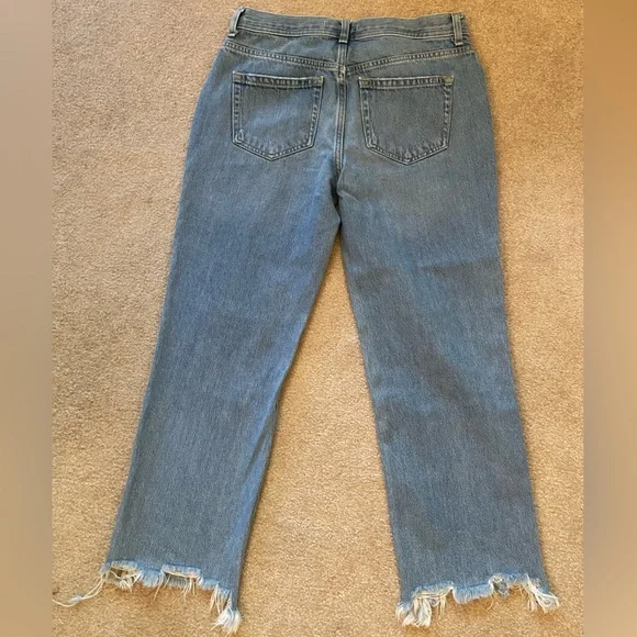 FREE PEOPLE Maggie Mid-Rise Straight-Leg Jeans Sz 28 - Picture 4 of 8